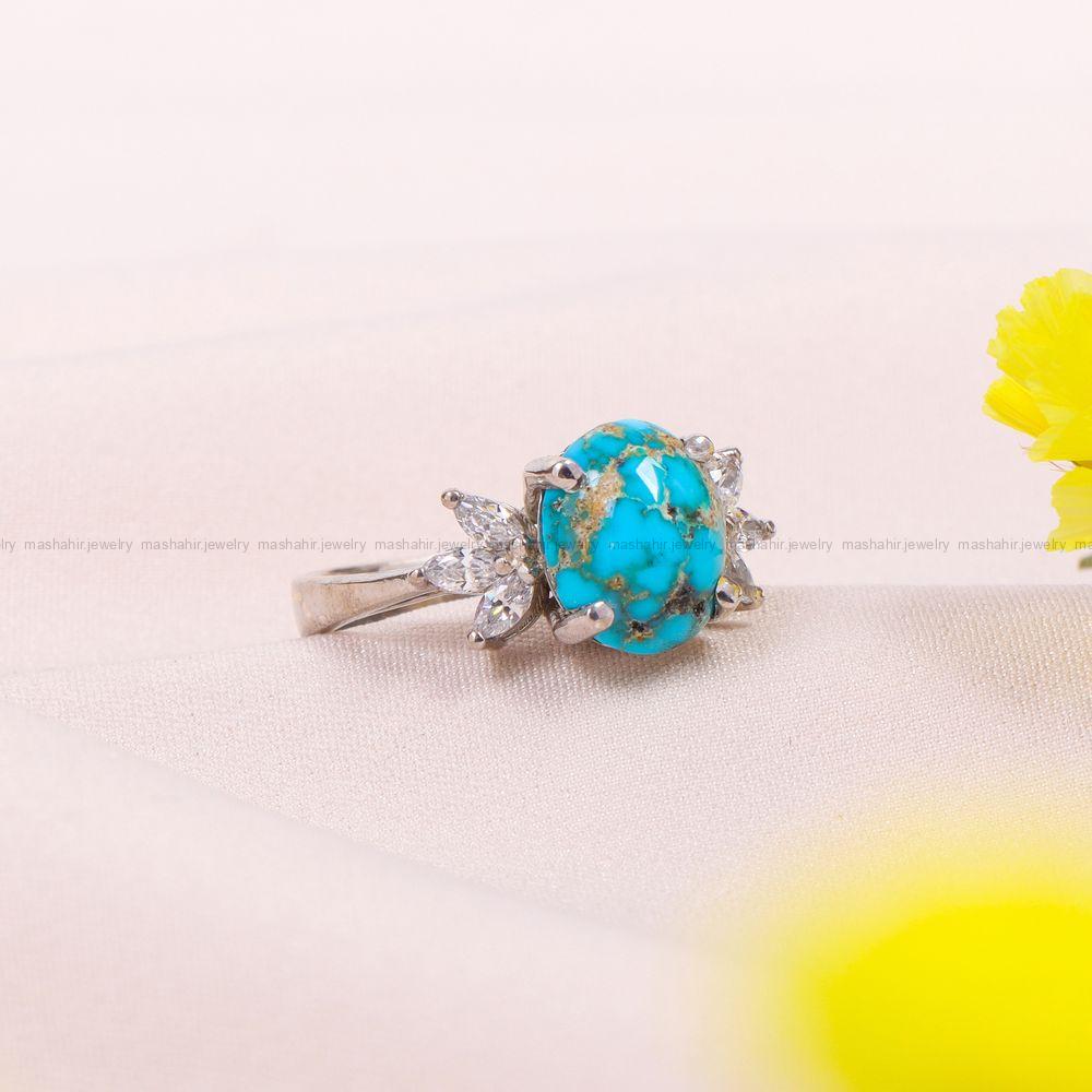 انگشتر فیروزه شجری زنانه کد 12171