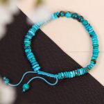 دستبند فیروزه خزامه کد 12185