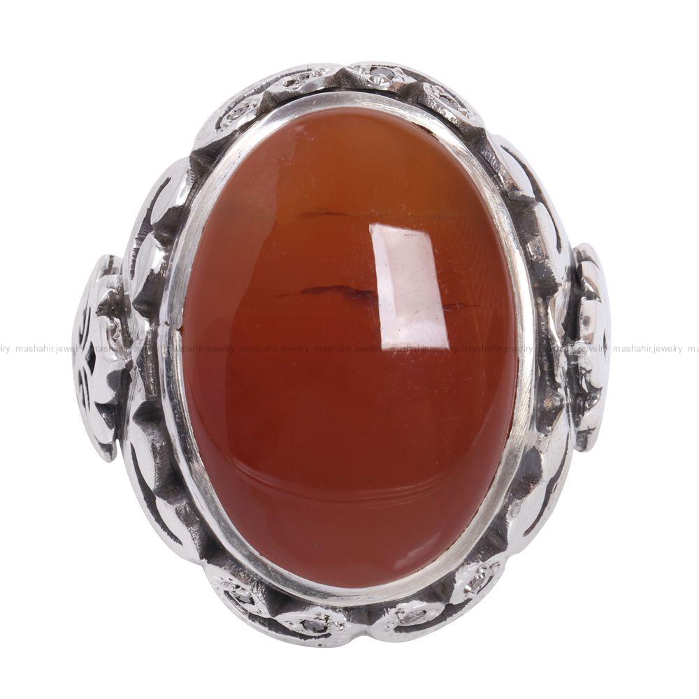 انگشتر عقیق یمن مردانه کد 11924