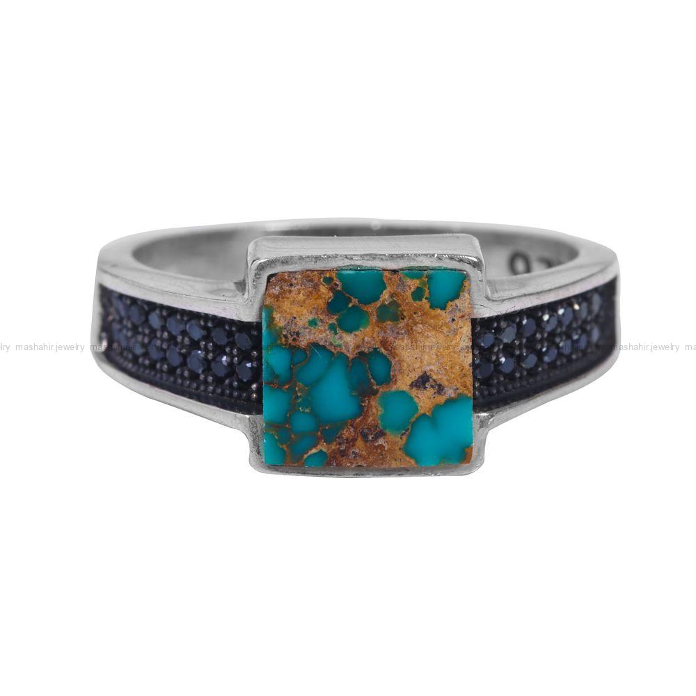 انگشتر فیروزه شجری مردانه کد 12021