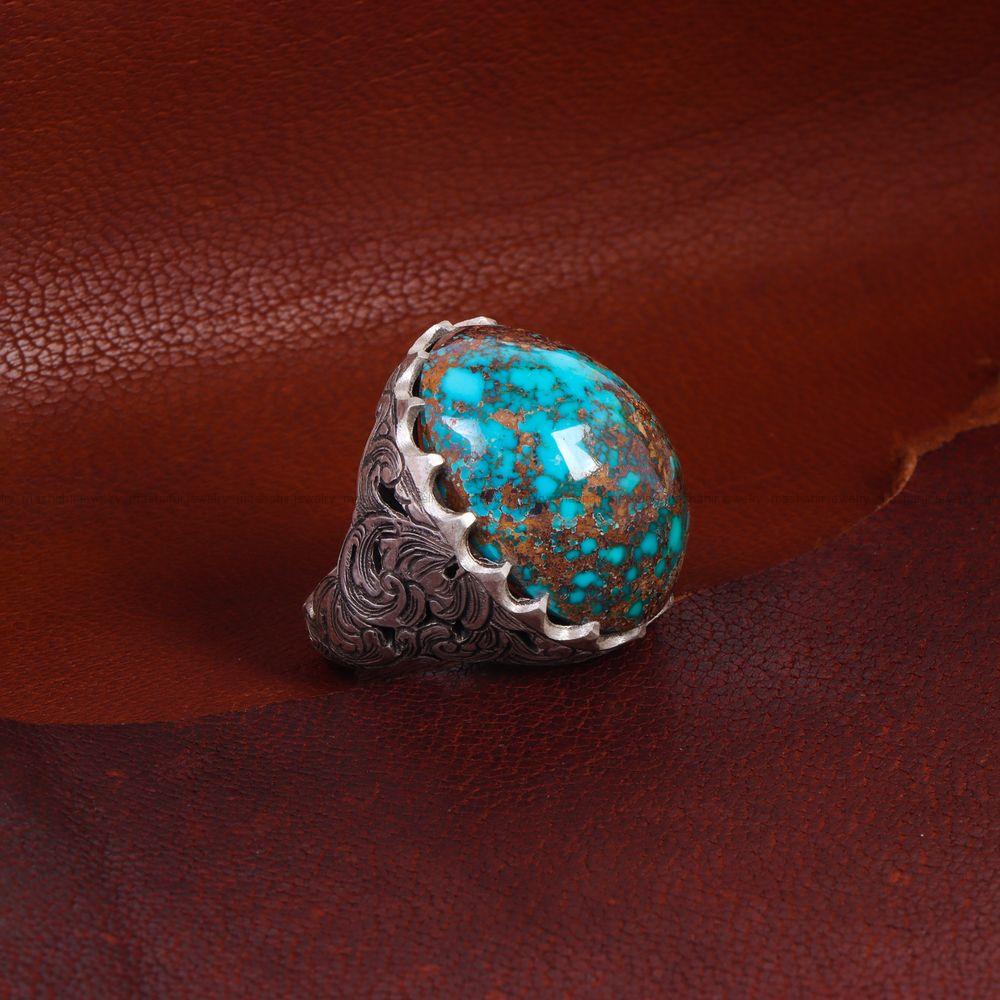 انگشتر فیروزه شجری مردانه کد 11676