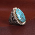 انگشتر فیروزه شجری مردانه کد 11679
