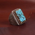 انگشتر فیروزه شجری مردانه کد 11681