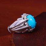 انگشتر فیروزه عجمی مردانه کد 11701