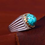 انگشتر فیروزه شجری مردانه کد 11714