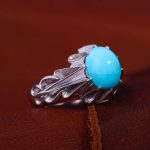 انگشتر فیروزه عجمی مردانه کد 11720