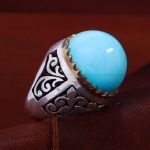 انگشتر فیروزه عجمی مردانه کد 11724