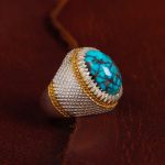 انگشتر فیروزه شجری مردانه کد 11848