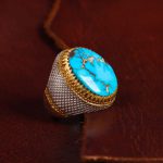انگشتر فیروزه شجری مردانه کد 11851