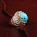 انگشتر فیروزه شجری مردانه کد 11854