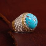 انگشتر فیروزه شجری مردانه کد 11861