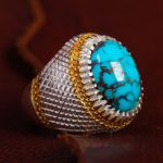 انگشتر فیروزه شجری مردانه کد 11883