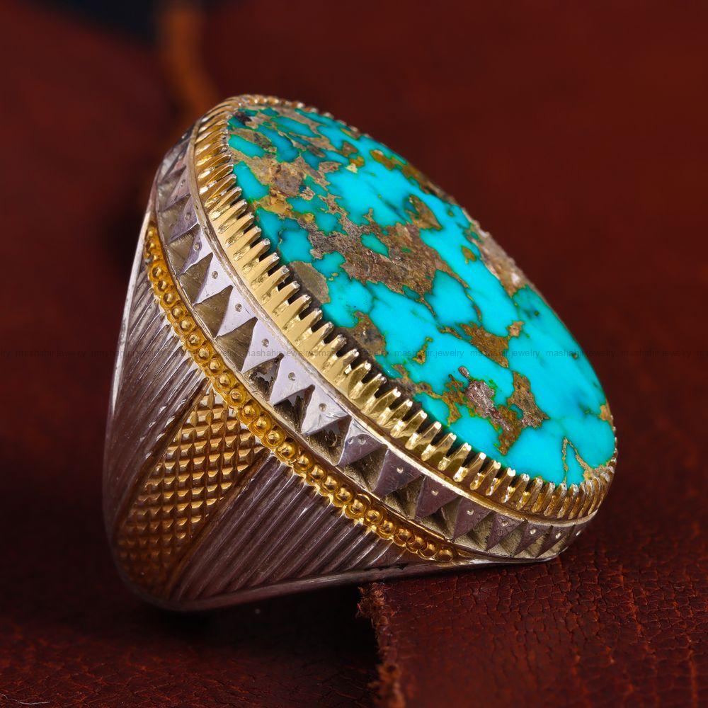 انگشتر فیروزه شجری مردانه کد 11886