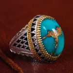 انگشتر فیروزه شجری مردانه کد 11888