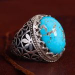 انگشتر فیروزه شجری مردانه کد 11894