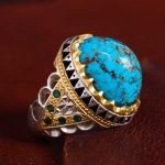 انگشتر فیروزه شجری مردانه کد 11897