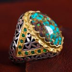 انگشتر فیروزه شجری مردانه کد 11898