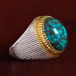 انگشتر فیروزه شجری مردانه کد 11908