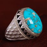 انگشتر فیروزه شجری مردانه کد 11914