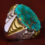 انگشتر فیروزه شجری مردانه کد 11919