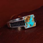 انگشتر فیروزه شجری مردانه کد 12032