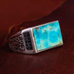 انگشتر فیروزه شجری مردانه کد 12033