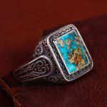 انگشتر فیروزه شجری مردانه کد 12038