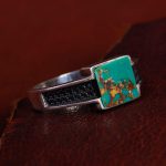 انگشتر فیروزه شجری مردانه کد 12040