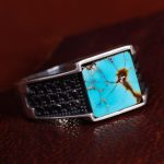 انگشتر فیروزه شجری مردانه کد 12042