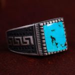 انگشتر فیروزه شجری مردانه کد 12053