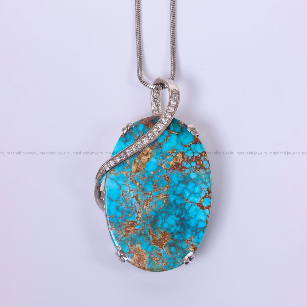 گردنبند فیروزه زنانه کد 12146