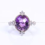 انگشتر آمیتیست زنانه کد 12169