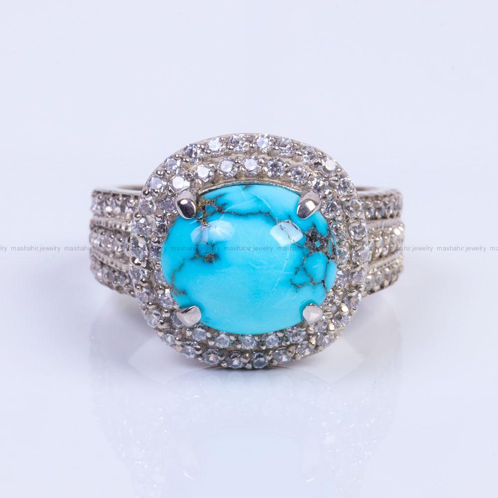 انگشتر فیروزه شجری زنانه کد 12170