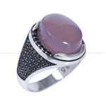 انگشتر عقیق سوسنی مردانه کد 12112