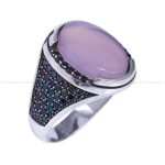 انگشتر عقیق سوسنی مردانه کد 12114