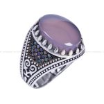 انگشتر عقیق سوسنی مردانه کد 12116