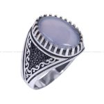 انگشتر عقیق سوسنی مردانه کد 12119