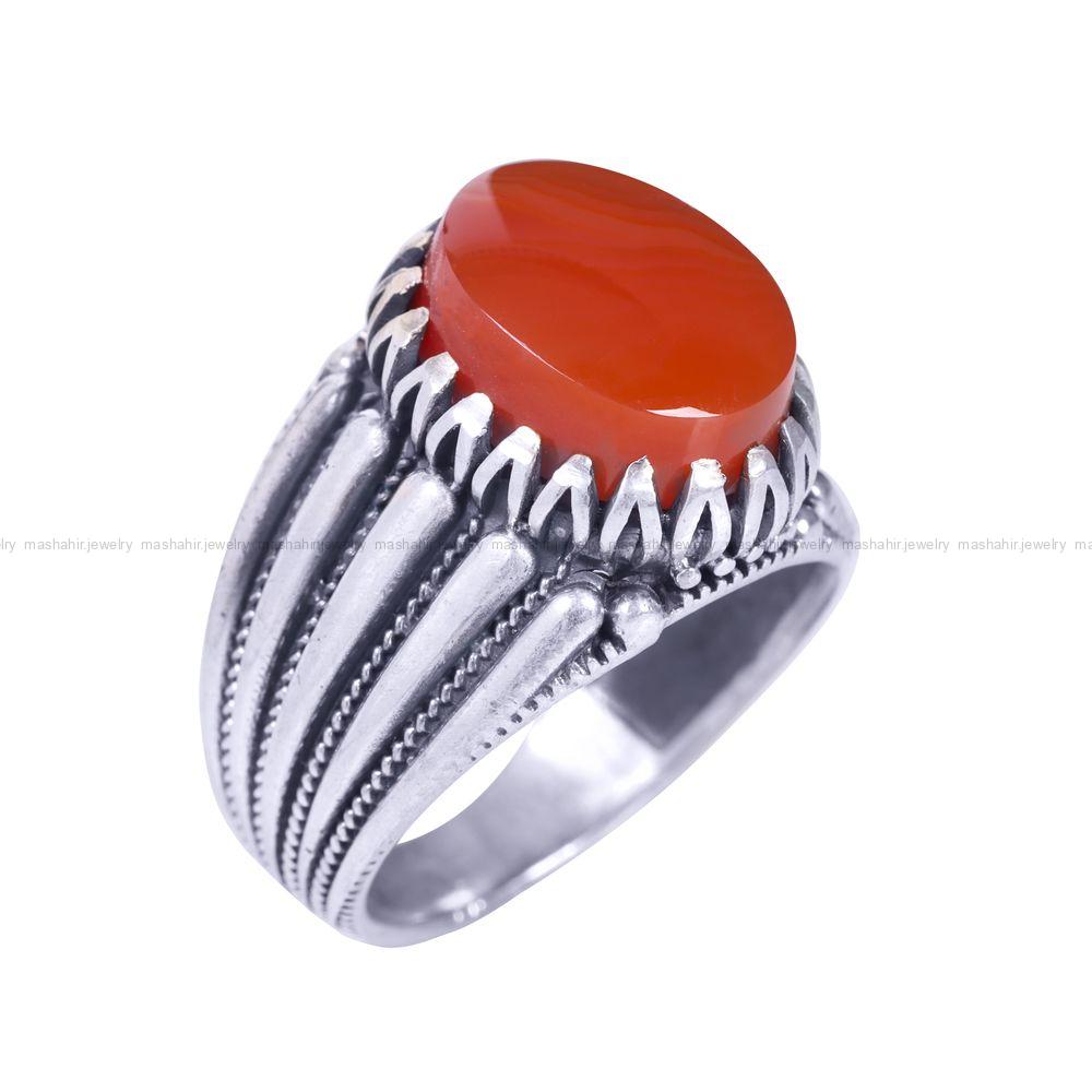 انگشتر عقیق مردانه کد 12121