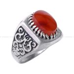 انگشتر عقیق مردانه کد 12125