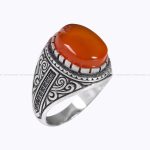 انگشتر عقیق مردانه کد 12133