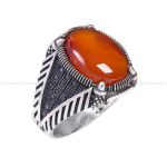 انگشتر عقیق مردانه کد 12134