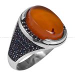 انگشتر عقیق مردانه کد 12232