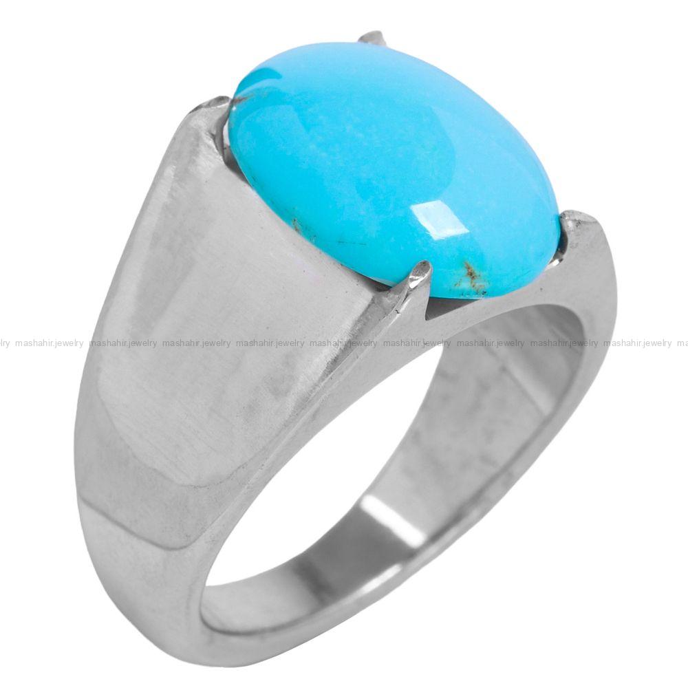 انگشتر فیروزه عجمی مردانه کد 12250