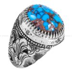 انگشتر فیروزه شجری مردانه کد 12257