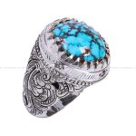 انگشتر فیروزه شجری مردانه کد 12275