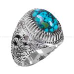 انگشتر فیروزه شجری مردانه کد 12288
