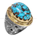 انگشتر فیروزه شجری مردانه کد 12310