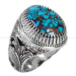 انگشتر فیروزه شجری مردانه کد 12311