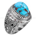 انگشتر فیروزه شجری مردانه کد 12316