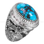 انگشتر فیروزه شجری مردانه کد 12320